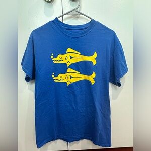 Vintage 90s T-Shirt Legends of the Hidden Temple Blue Barracudas Size-Medium